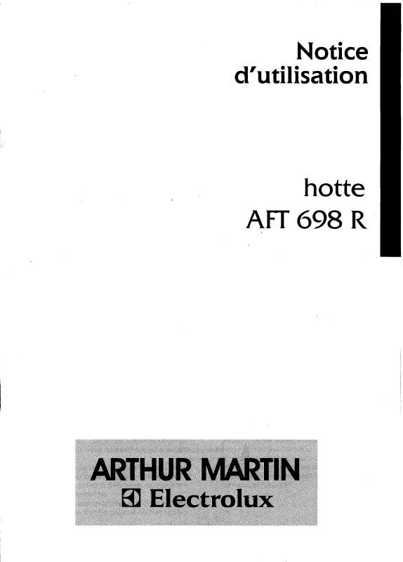 Mode d'emploi ARTHUR MARTIN AFT698R