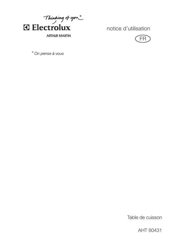 Mode d'emploi ARTHUR MARTIN AHT60431W