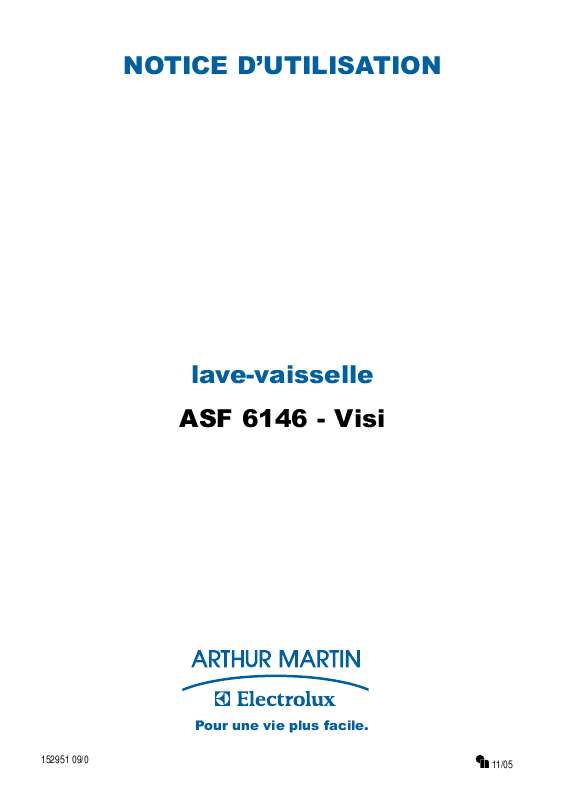 Mode d'emploi ARTHUR MARTIN ASF6146S