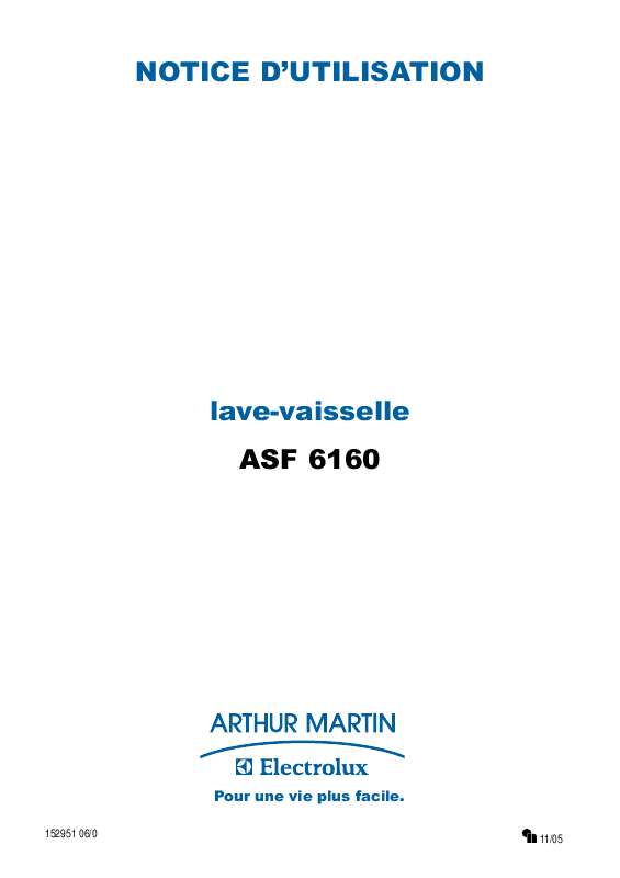 Mode d'emploi ARTHUR MARTIN ASF6160