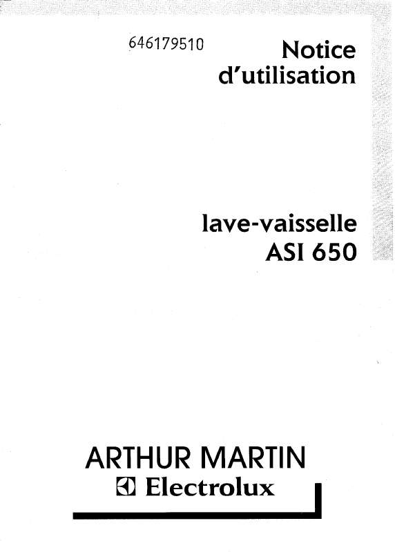 Mode d'emploi ARTHUR MARTIN ASI650B BRAUN