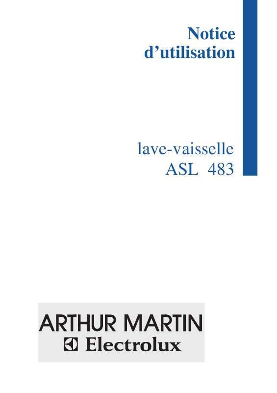 Mode d'emploi ARTHUR MARTIN ASL483
