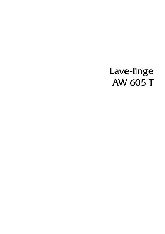 Mode d'emploi ARTHUR MARTIN AW605T
