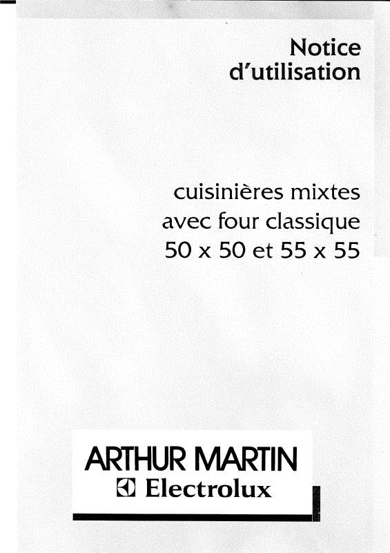 Mode d'emploi ARTHUR MARTIN CM5526W1