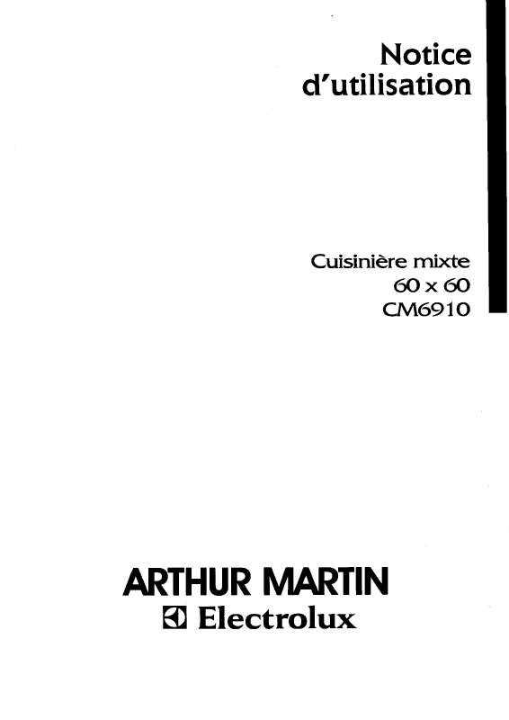Mode d'emploi ARTHUR MARTIN CM6910-1