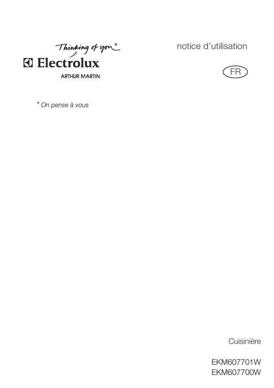 Mode d'emploi ARTHUR MARTIN EKM607701W