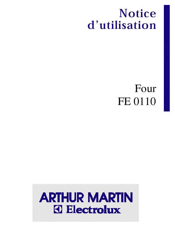 Mode d'emploi ARTHUR MARTIN FE0110N1