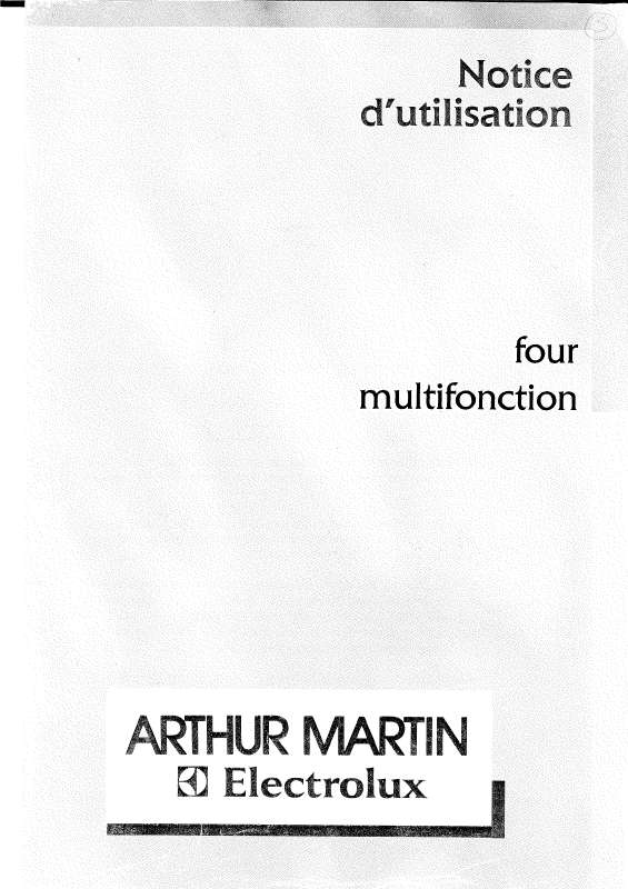 Mode d'emploi ARTHUR MARTIN FE0204W1