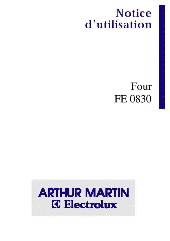 Mode d'emploi ARTHUR MARTIN FE0830W1FAEM-P.A