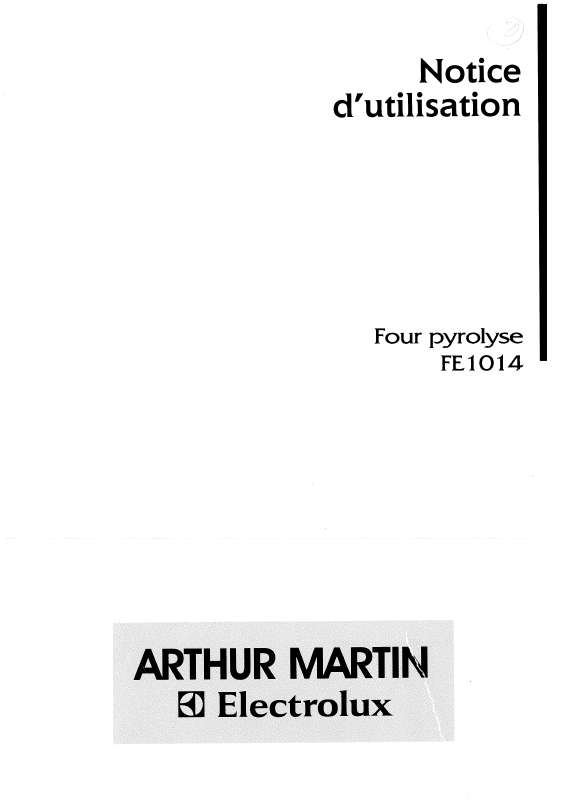 Mode d'emploi ARTHUR MARTIN FE1014N1