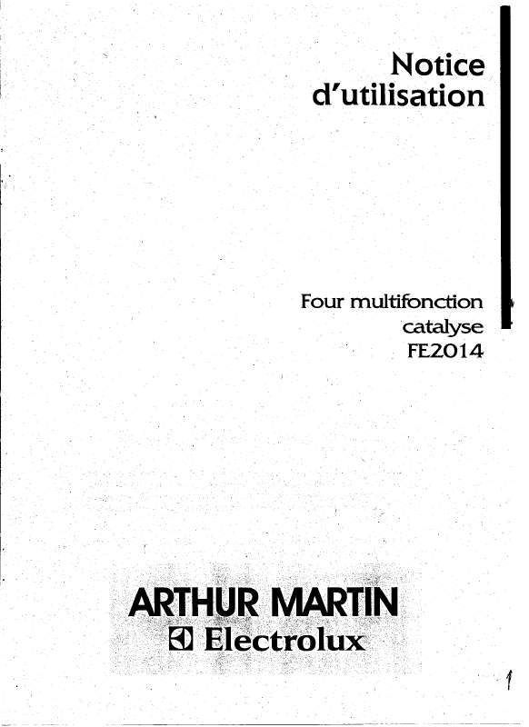 Mode d'emploi ARTHUR MARTIN FE2014N1