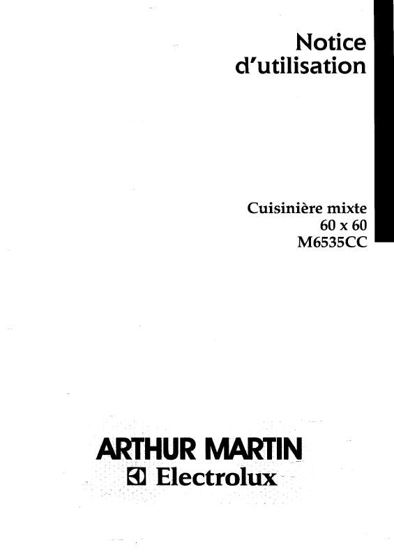 Mode d'emploi ARTHUR MARTIN M6535CCT1C.CLAS.3+