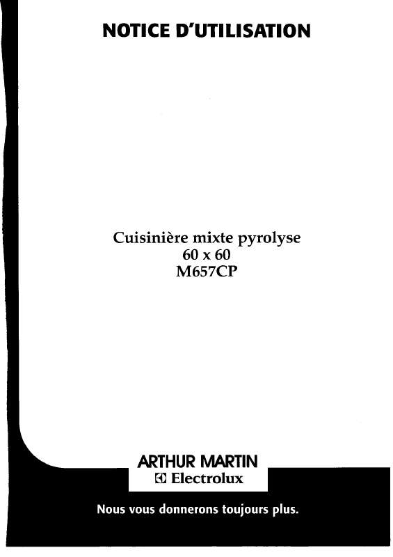 Mode d'emploi ARTHUR MARTIN M657CPN13+1PYRO