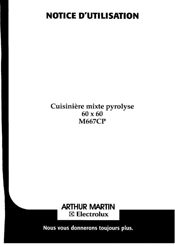 Mode d'emploi ARTHUR MARTIN M667CPN13+1PYRO