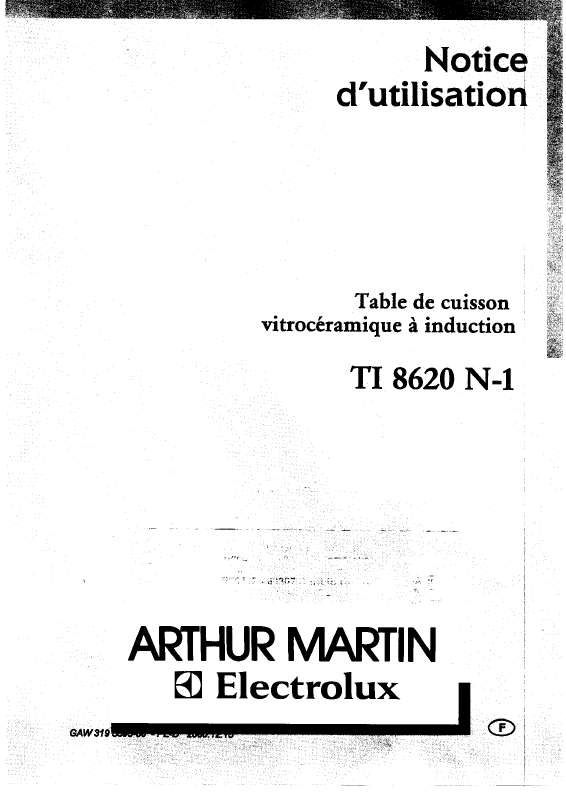 Mode d'emploi ARTHUR MARTIN TI8620N-1