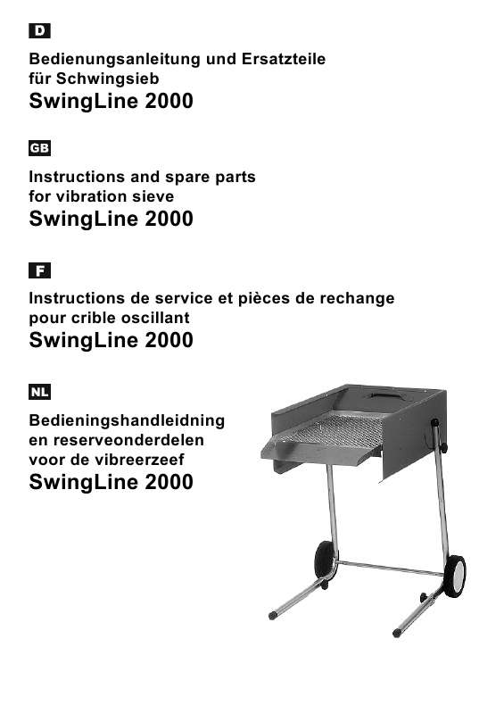 Mode d'emploi ATIKA SWINGLINE 2000