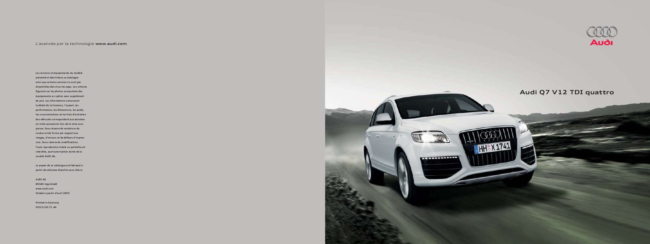 Notice AUDI Q7 V12 TDI QUATTRO voiture Trouver une solution à un problème AUDI Q7 V12 TDI Notice AUDI Q7 V12 TDI QUATTRO voiture Trouver une solution à un problème AUDI Q7 V12 TDI