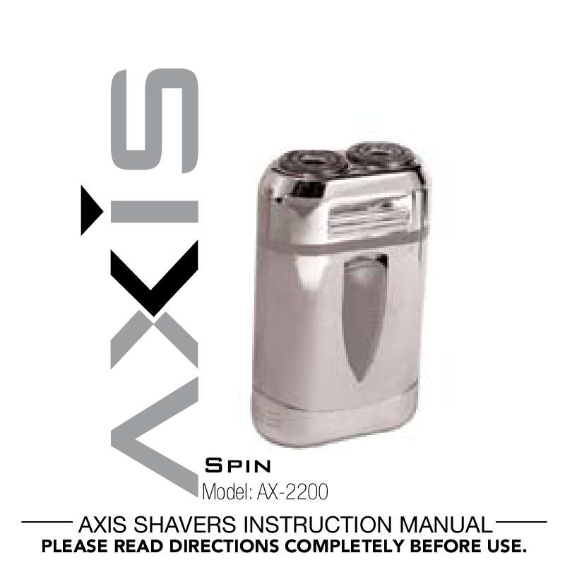 Mode d'emploi AXIS SPIN AX-2200