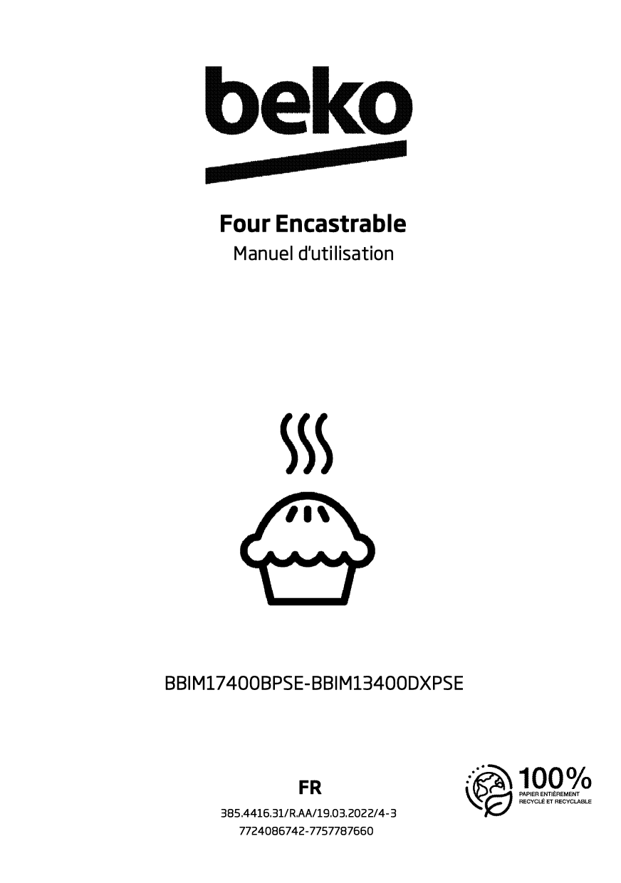 Mode d'emploi BEKO BBIM17400BPSE