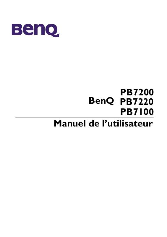 Notice BENQ PB7100 vidéoprojecteur Trouver une solution à un problème