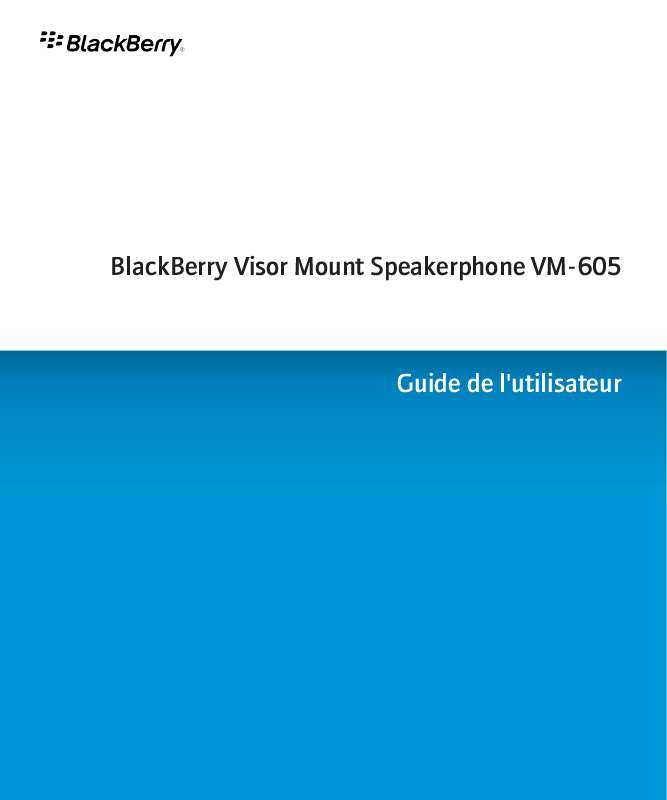Mode d'emploi BLACKBERRY VM-605