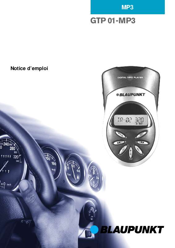 Notice BLAUPUNKT GTP 01 PORT. MP3 PLAYER autoradio Trouver une solution à un problème