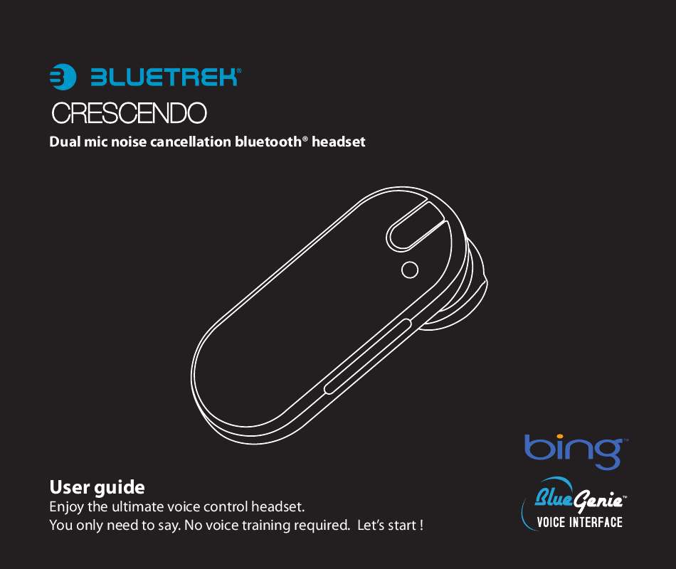 Notice BLUETREK CRESCENDO oreillette Trouver une solution à un