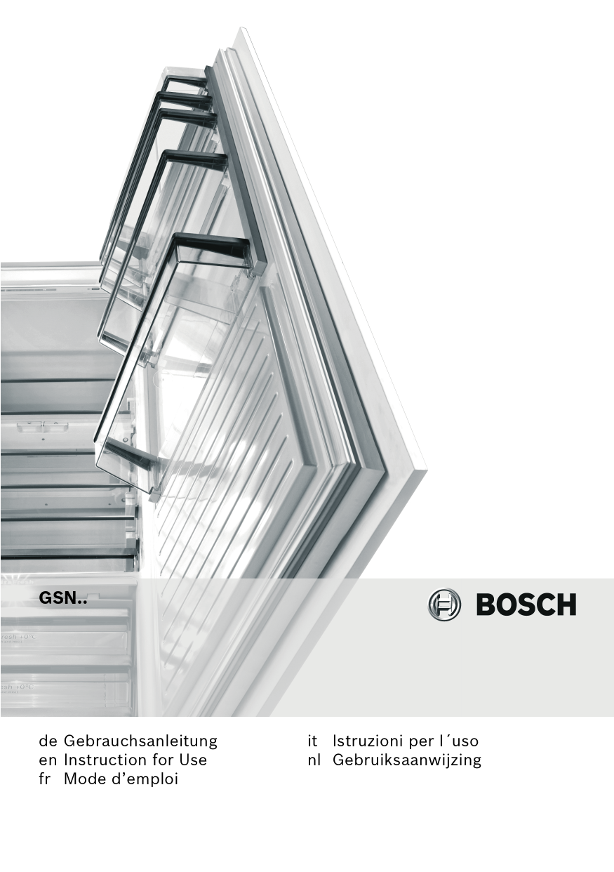 Mode d'emploi BOSCH GSN54EWDV