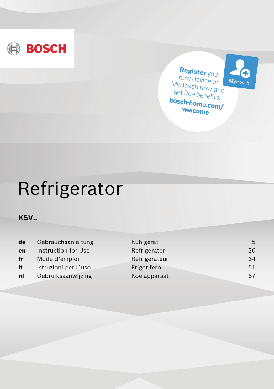 Notice réfrigérateur BOSCH KSV33VLEP Trouver une solution à un problème — free download