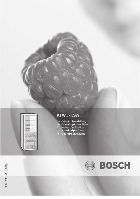 Mode d'emploi BOSCH KTW 18V80/02