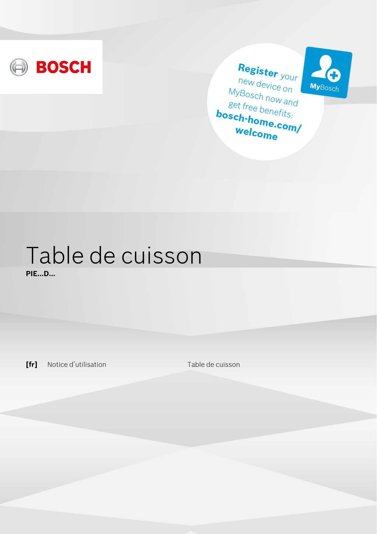 Plaque De Cuisson Bosch Mode D Emploi
