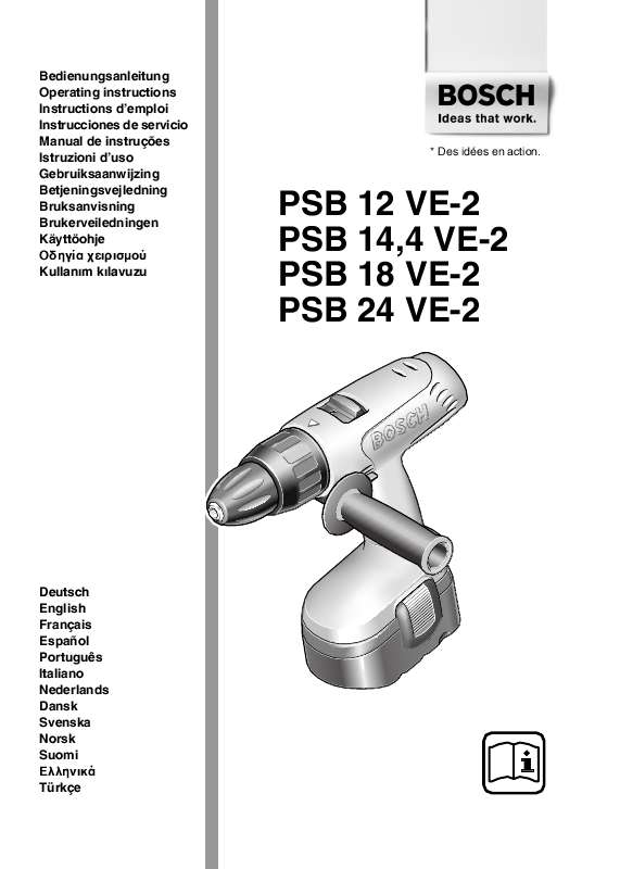 Mode d'emploi BOSCH PSB 12 VE-2
