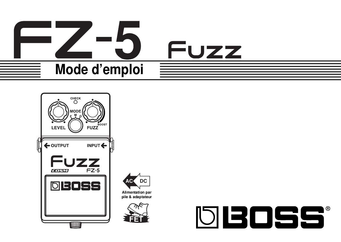 Mode d'emploi BOSS FZ-5
