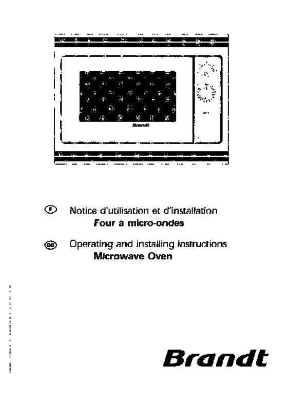 Notice four microonde BRANDT MM610BE1 Trouver une solution à un — free download