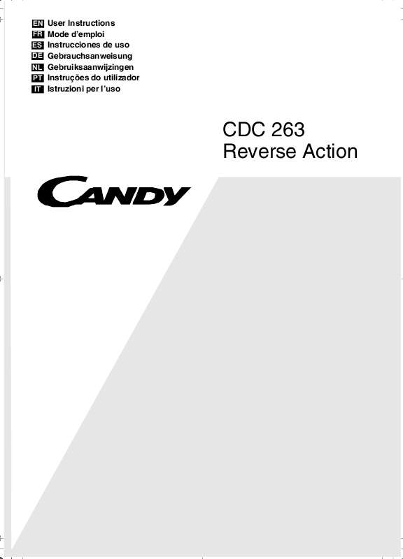 Mode d'emploi CANDY CDC 263