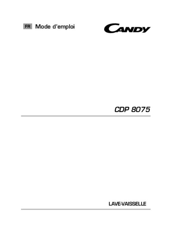 Mode d'emploi CANDY CDP 8075-47