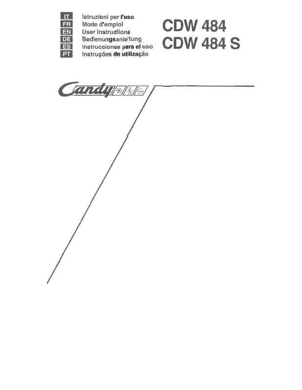 Mode d'emploi CANDY CDW484/1