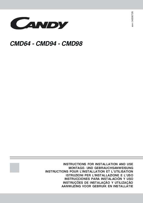Mode d'emploi CANDY CMD64