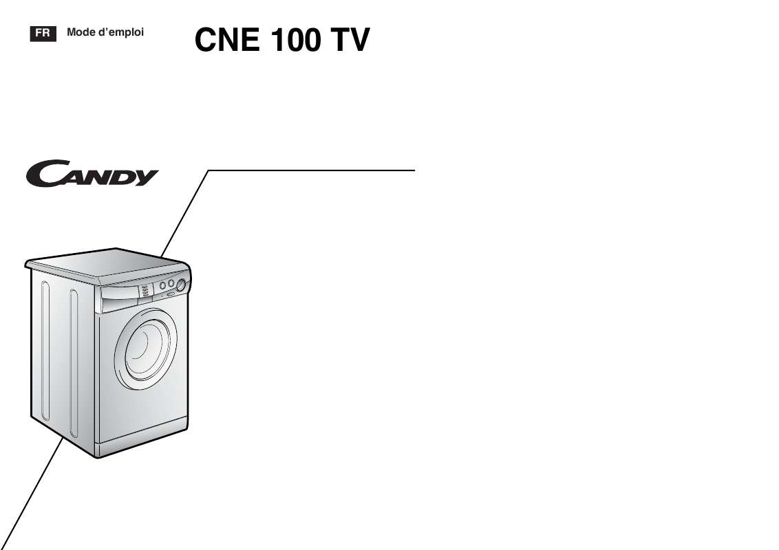 Mode d'emploi CANDY CNE 100 TV