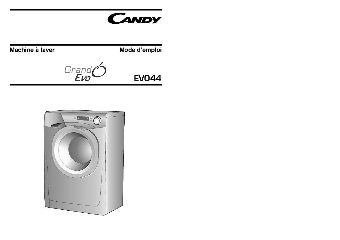 Candy Machine à Laver Mode D Emploi Notice lave-linge CANDY EVO44 1282D-47 Trouver une solution à un problème  CANDY EVO44 1282D-47 mode d'emploi CANDY EVO44 1282D-47 Français