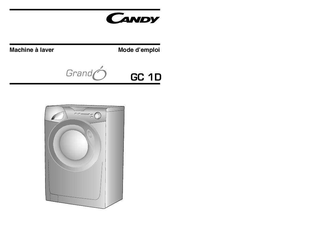Candy Machine à Laver Mode D Emploi Notice lave-linge CANDY GC 12101D2/1-47 Trouver une solution à un problème  CANDY GC 12101D2/1-47 mode d'emploi CANDY GC 12101D2/1-47 Français