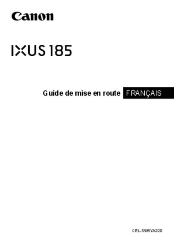 Mode d'emploi CANON IXUS 185