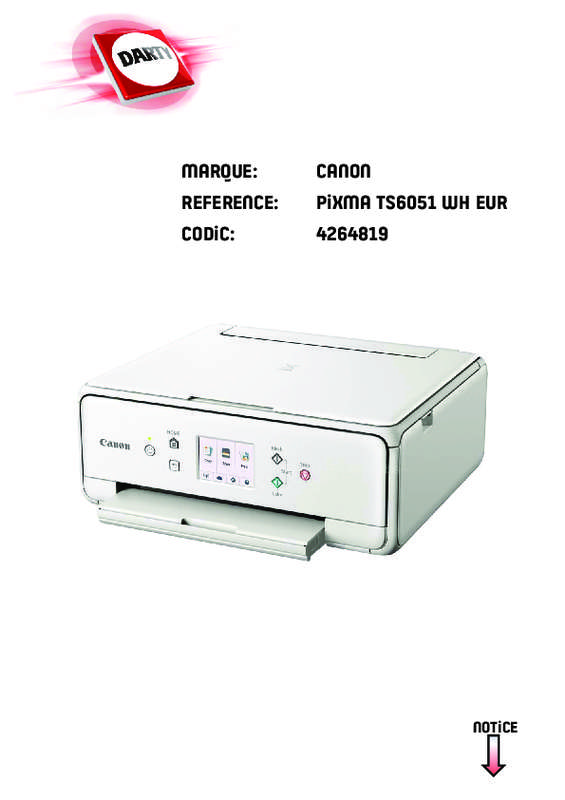 Notice CANON PIXMA TS6051 - imprimante Trouver une solution à un problème  CANON PIXMA TS6051 mode d'emploi CANON PIXMA TS6051 Français