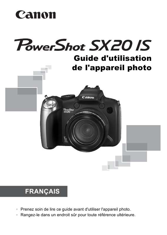 Notice CANON POWERSHOT SX20 IS appareil photo Trouver une solution à