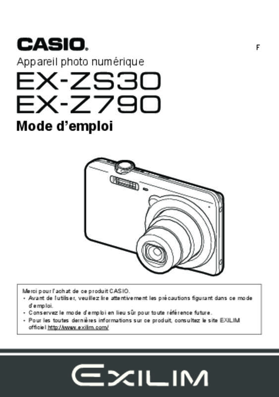Mode d'emploi CASIO EX-Z790
