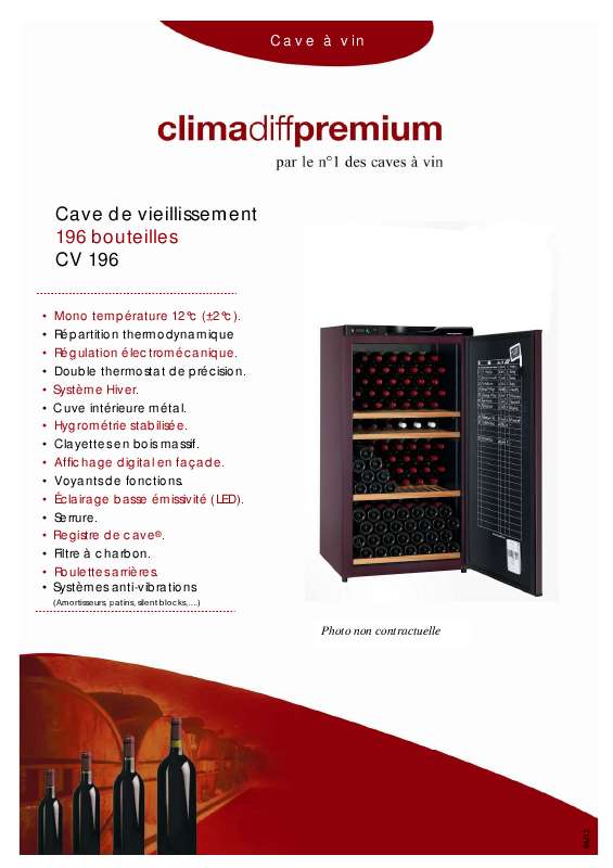 Notice cave à vin CLIMADIFF CV 196 Trouver une solution à un problème