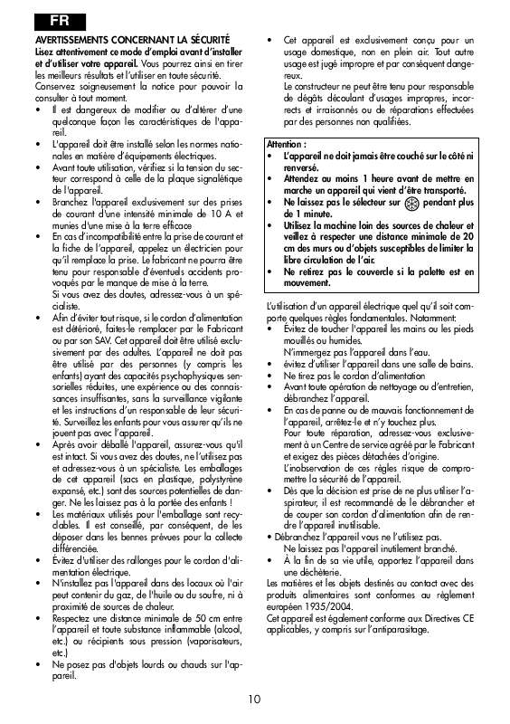 Mode d'emploi DELONGHI ICK8000