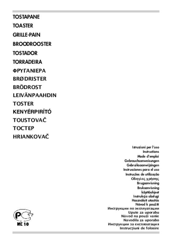 Mode d'emploi DELONGHI ICONA CTO2003.BK