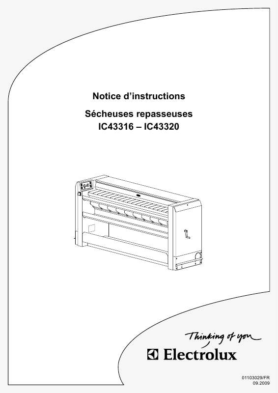 Mode d'emploi ELECTROLUX LAUNDRY SYSTEMS IC43316