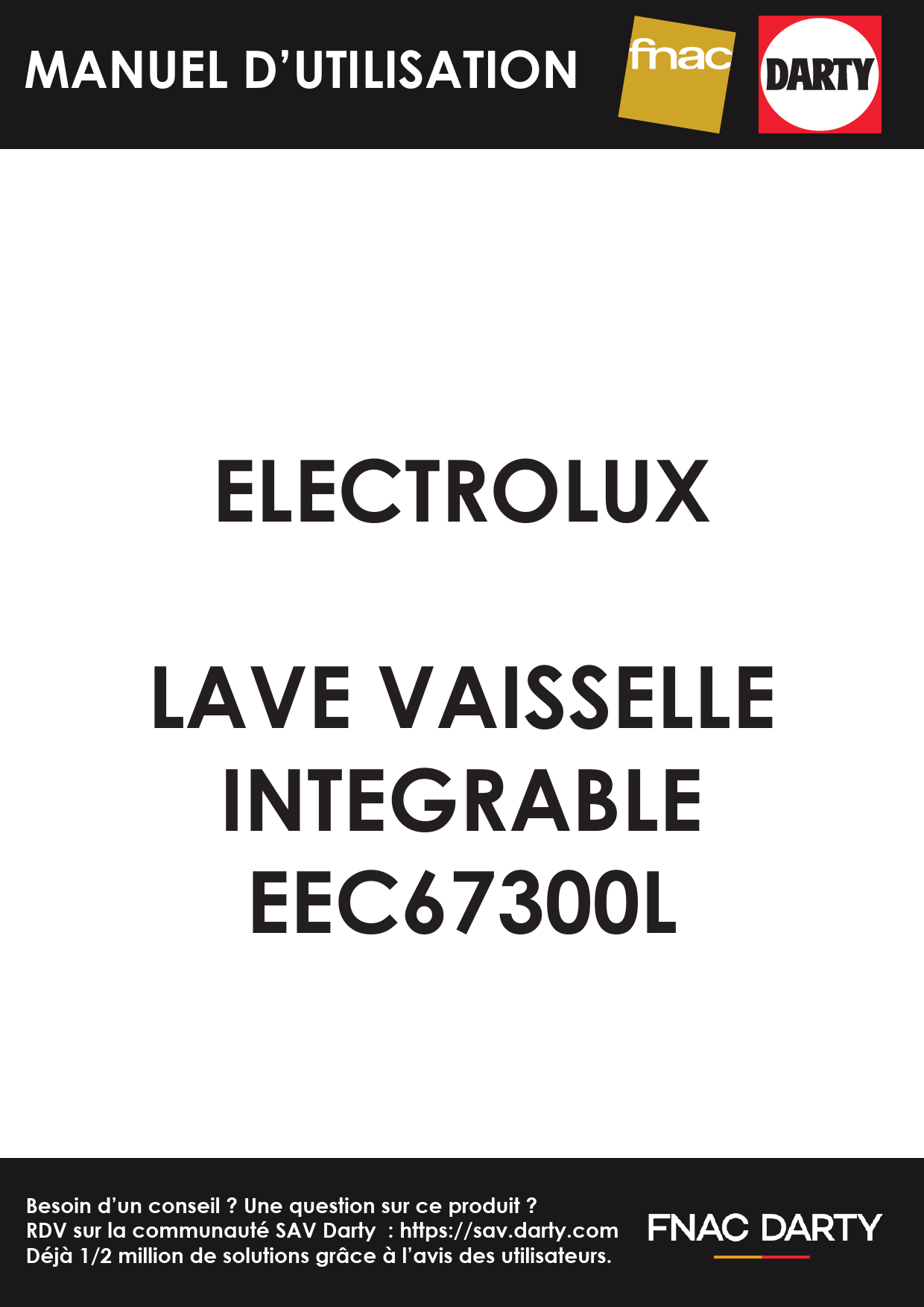 Mode d'emploi ELECTROLUX EEC67300L